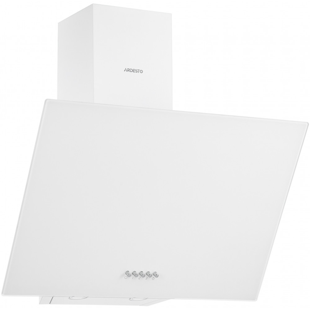 Витяжка Ardesto похила, 60см, 900м3ч,  скло, 2х1Вт LED, кнопкове, білий