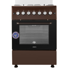 Плита Ardesto газова, 58л, 60x60см, скляна кришка, електропідпал, підсвічування, таймер, термометр, відкидна шухляда, форсунки LPG (підключення газового балона), коричневий