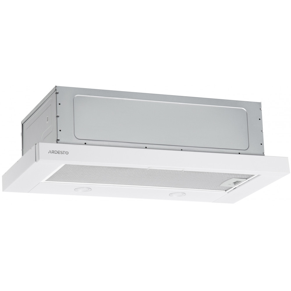 Витяжка Ardesto телескопічна, метал, 60см, 450м3ч, метал, 2х1Вт LED, кнопкове, білий