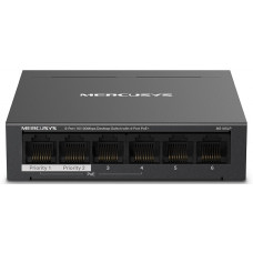 Комутатор MERCUSYS MS106LP 6xFE (4xPoE), 40Вт, Некерований