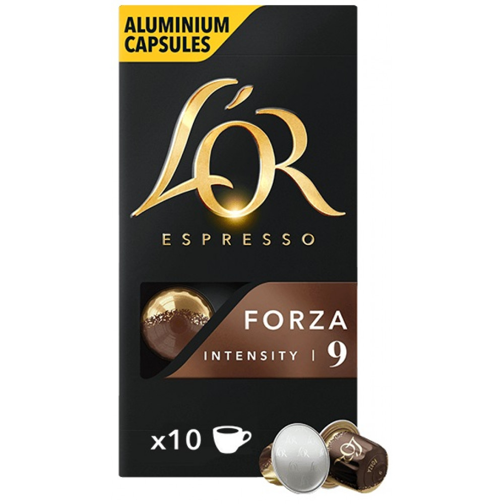 Кава L`OR капсули, Espresso Forza, арабіка, 10шт, Nespresso