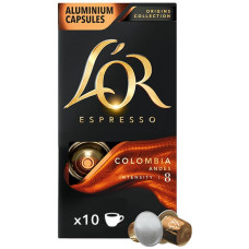 Кава L`OR капсули, Espresso Colombia, арабіка, 10шт, Nespresso
