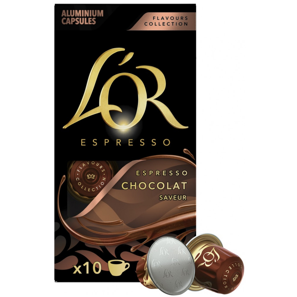 Кава L`OR капсули, Espresso Chocolat, арабіка, 10шт, Nespresso