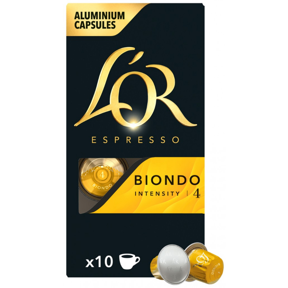 Кава L`OR капсули, Espresso Biondo, арабіка, 10шт, Nespresso