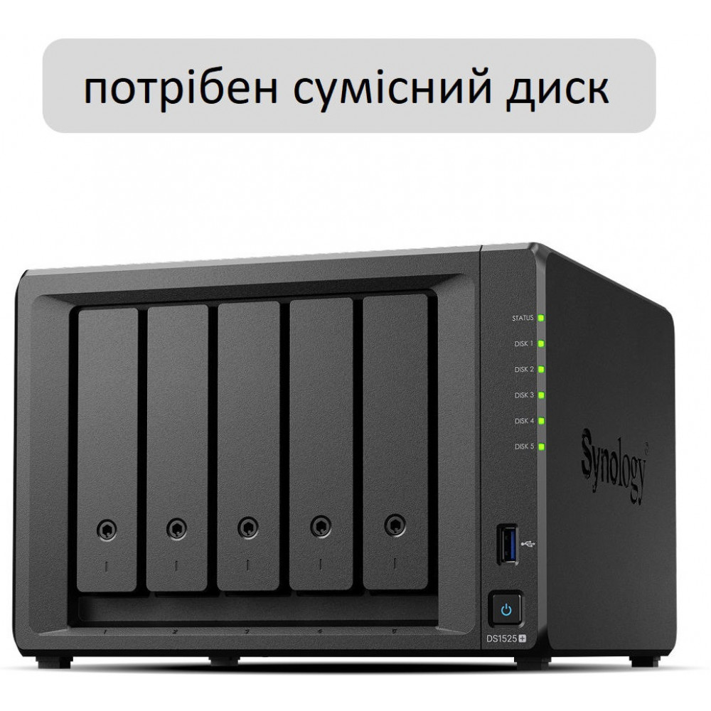 Мережеве сховище NAS Synology DS1525+