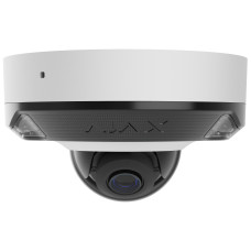 IP-Камера дротова Ajax DomeCam Mini HL white, 8мп, 4мм, гібридне підсвічування IR 15м, білий Led 15м, Poe, True WDR, IP 65, ІЧ 15м, аудіо, кут огляду 75° до 85°, міні купольна, біла IP-Камера дротова Ajax DomeCam Mini HL white, 8мп, 4мм, гібридне підсвічування IR 15м, білий Led 15м, Poe, True WDR, IP 65, ІЧ 15м, аудіо, кут огляду 75° до 85°, міні купольна, біла
