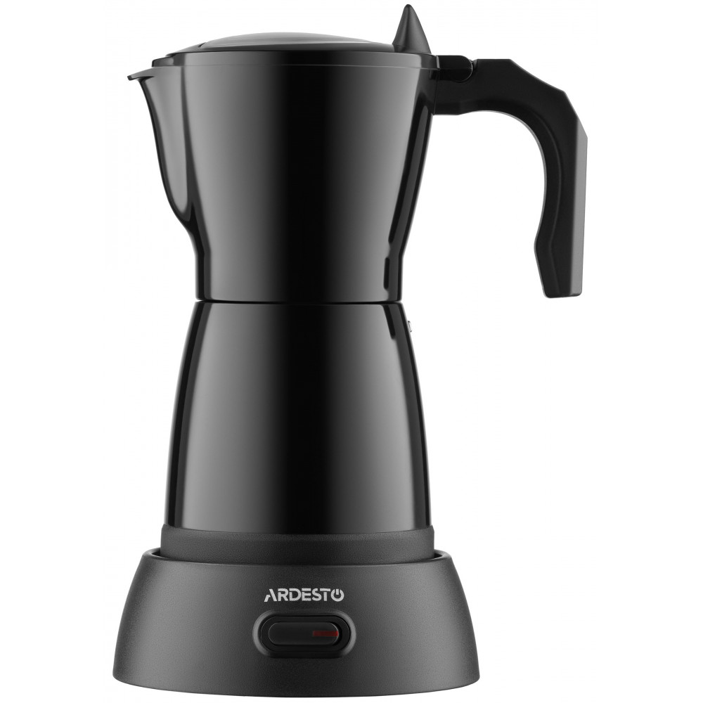 Кавоварка Ardesto електрична гейзерна 0.3л, мелена, чорний