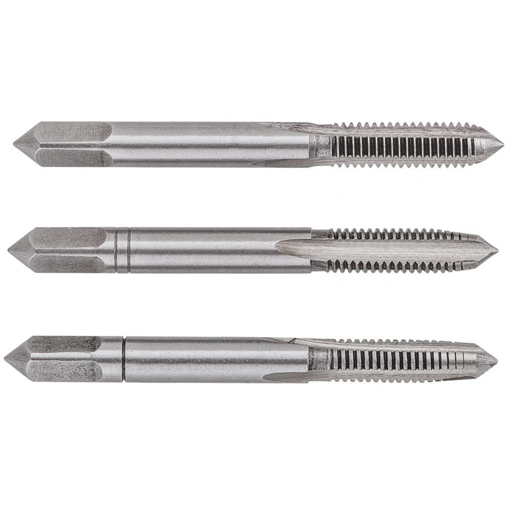 Мітчики TOPEX, 3шт, М5, крок різьблення 0.8мм, 56мм, вольфрамова сталь, футляр