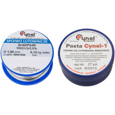 Набір для паяння TOPEX припій 1.5ммх100г Sn60Cu40 паста 27гр Набір для паяння TOPEX припій 1.5ммх100г Sn60Cu40 паста 27гр