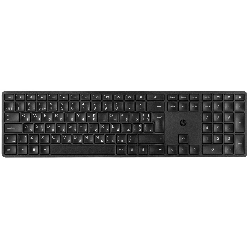 Клавіатура мембранна HP 450 Programmable, 108key, WL, EN/UK, чорний