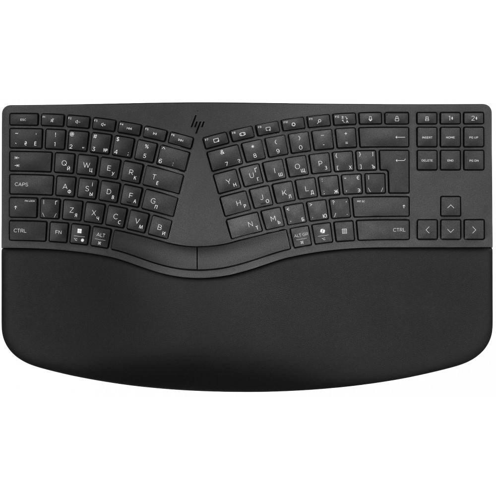 Клавіатура мембранна HP 960 BLK Ergonomic split-zone, 112key, BT, EN/UK, чорний