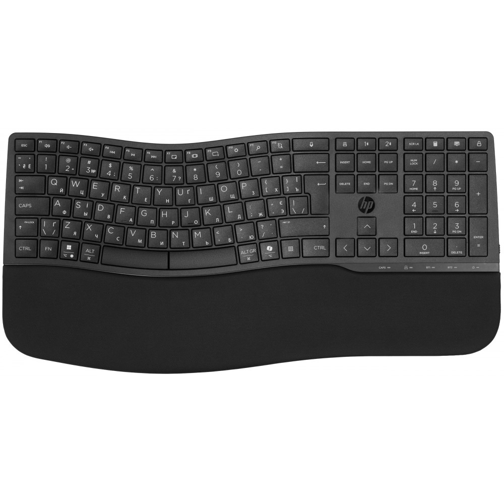 Клавіатура мембранна HP 680 Comfort Dual-Mode 111key, BT, EN/UK, чорний