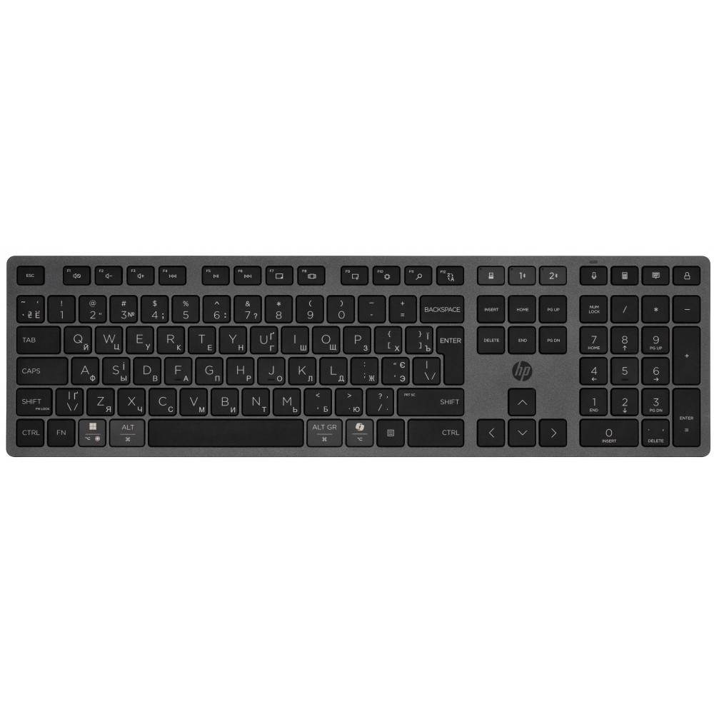 Клавіатура мембранна HP 720 Multi-Device Rechargeable, 109key, WL/BT, EN/UK, чорний