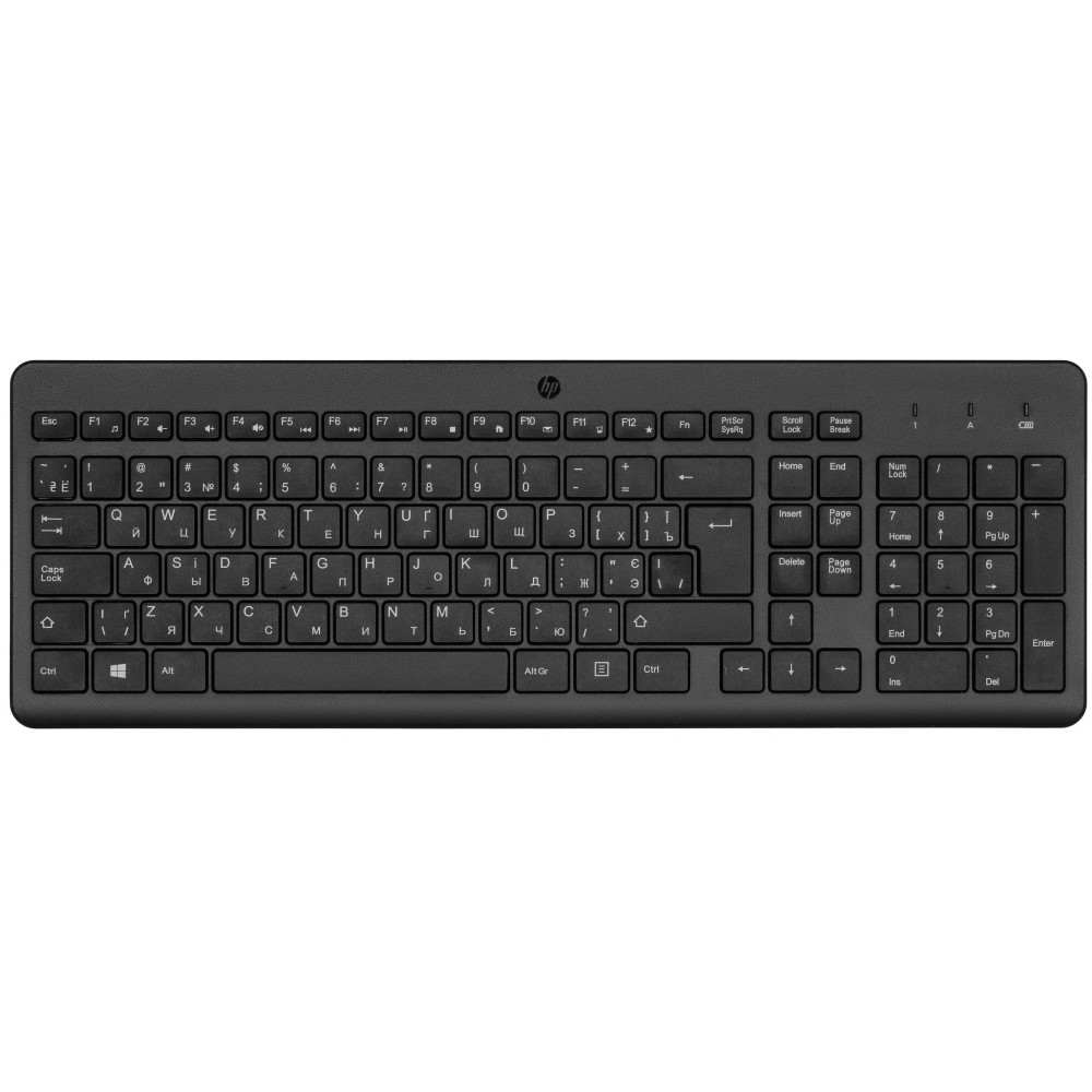 Клавіатура мембранна HP 220, 104key, WL, EN/UK, чорний