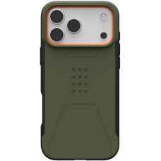 Чохол UAG для iPhone 17 Pro Max, Civilian MagSafe, Olive/Orange