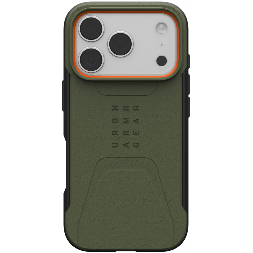 Чохол UAG для iPhone 17 Pro, Civilian MagSafe, Olive/Orange