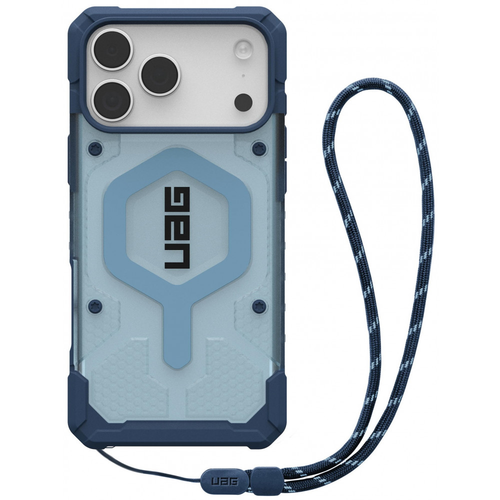 Чохол+ремінець UAG для iPhone 17 Pro Max, Pathfinder Clear MagSafe Bundle, Blues Lanyard