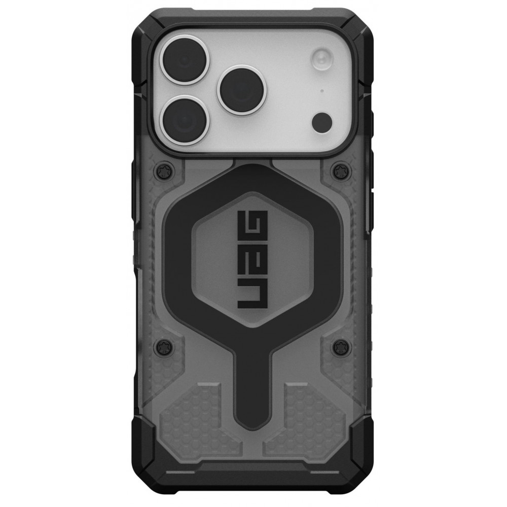 Чохол UAG для iPhone 17 Pro, Pathfinder Clear MagSafe, Ash/Black