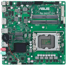Материнcька плата ASUS PRO H610T-CSM s1700 H610 2xDDR5 M.2 HDMI DP LVDS Thin mITX