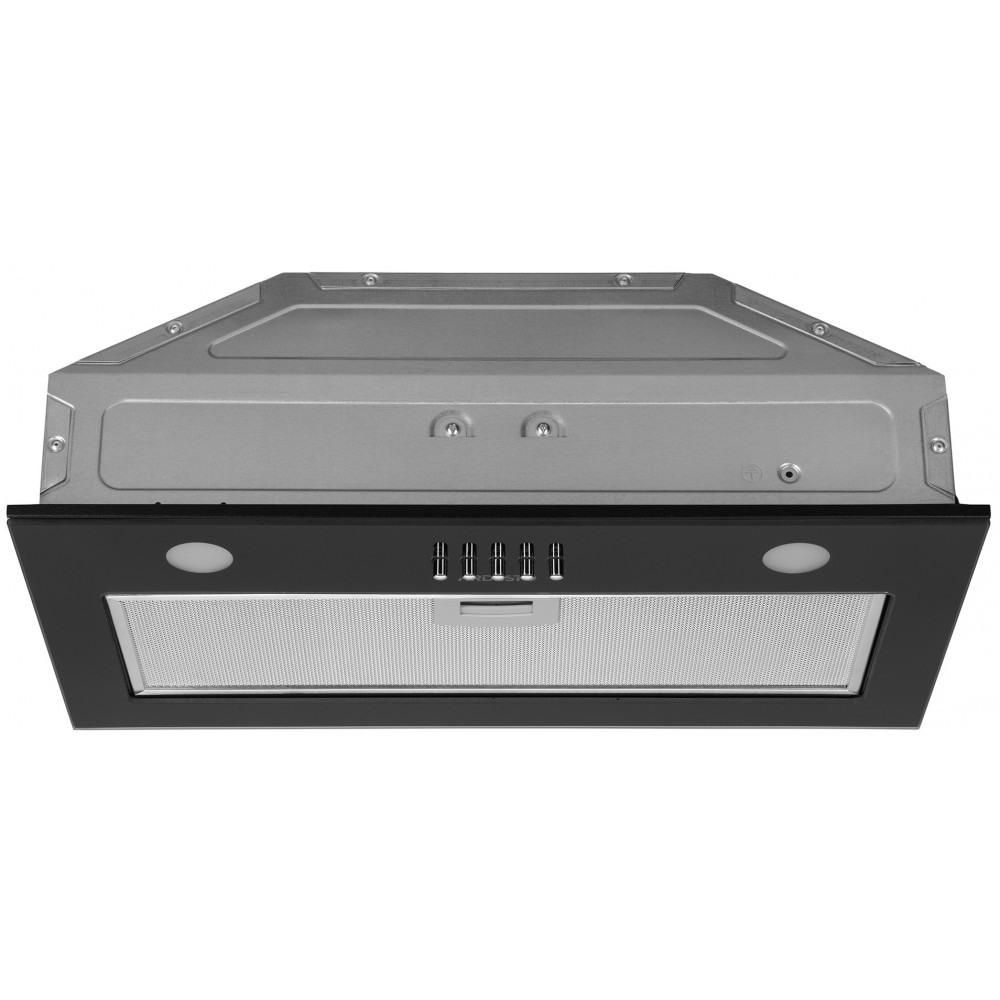 Витяжка Ardesto вбудована, 52см, 700м3ч,  скло, 2х1Вт LED, кнопкове, чорний