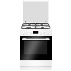 Плита Hansa комбінована, 60х60см, 65л, чавун, газ контр., дисплей, конвекція, білий