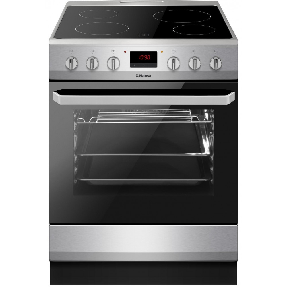 Плита Hansa електрична склокерамічна, 62л, 60x60см, дисплей, конвекція, нерж