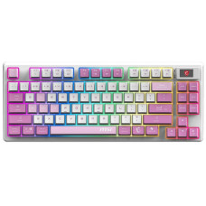 Клавіатура механічна MSI FORGE GK600 TKL W VIOLET UA 83key, mechanical Linear, USB-A, Wireless, Bluetooth, EN/UKR/RU, RGB, фіолетовий