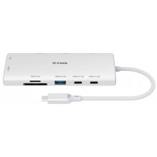 USB-С Хаб D-Link DUP-A01 10in1  2xHDMI, 1xGE, 2xUSB-C, 1xUSB-A 3.1, 1xUSB-A 3.0, 1xSD, 1xmicroSD, 1xUSB-C PD