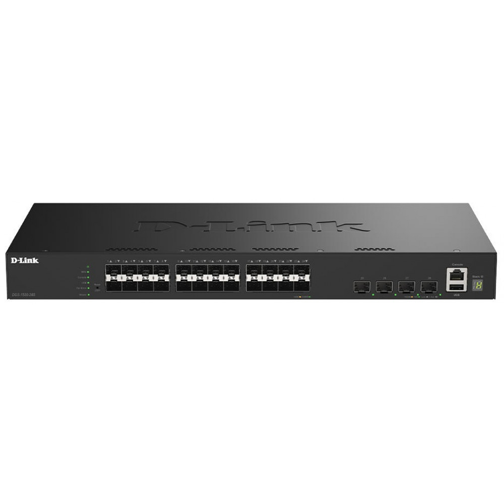 Комутатор D-Link DGS-1530-28S 24xSFP, 4xSFP+, Керований, L2+