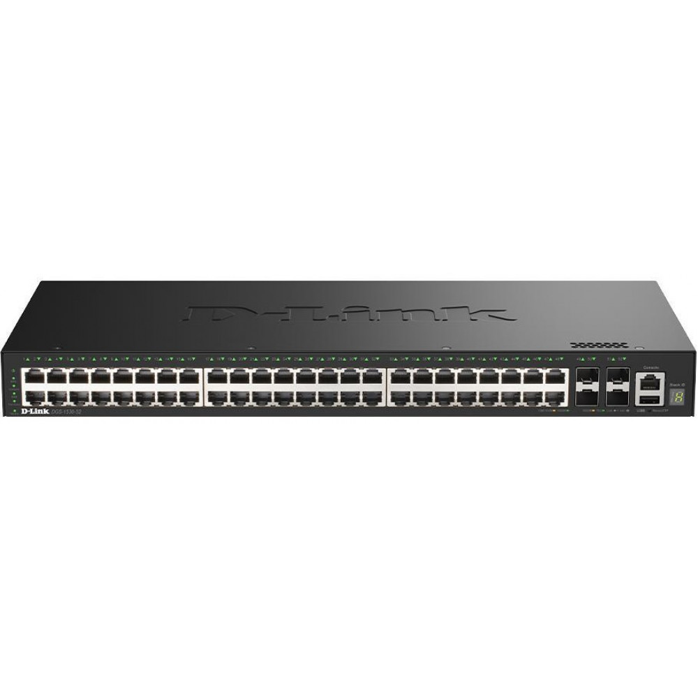 Комутатор D-Link DGS-1530-52 48xGE, 4xSFP+ Керований. L2+