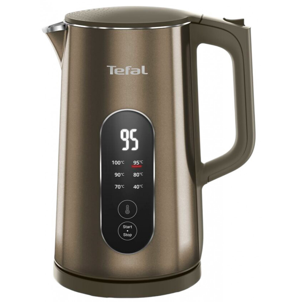Електрочайник Tefal Selection 1.7л, з подвійними стінками, 6 темп.реж, підтримка температури, сенc. управління, бронзовий