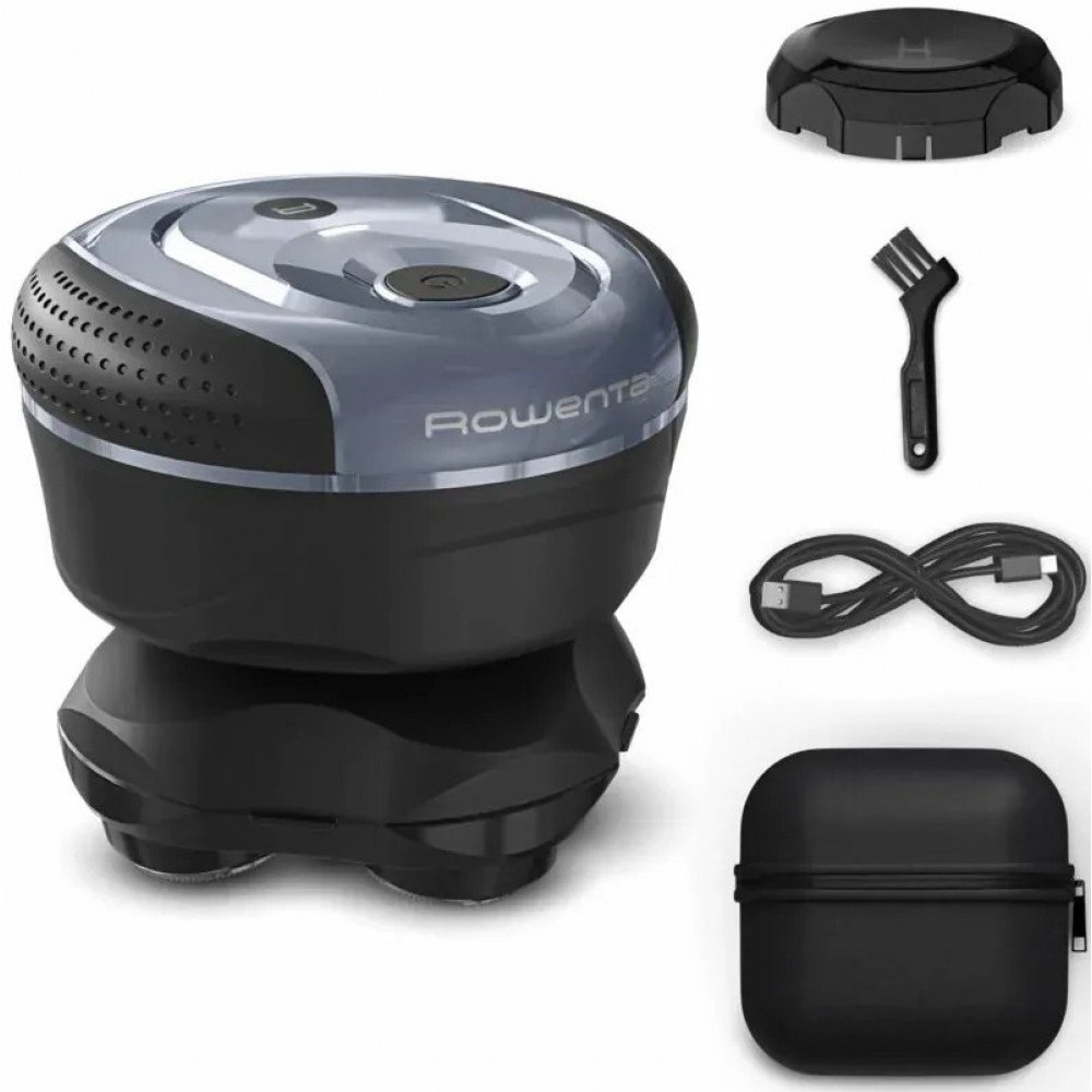 Бритва електр. для голови Rowenta роторна Gentle Bald,  бритв.головок-5, Li-Ion, сух.+волог., чорно-синій