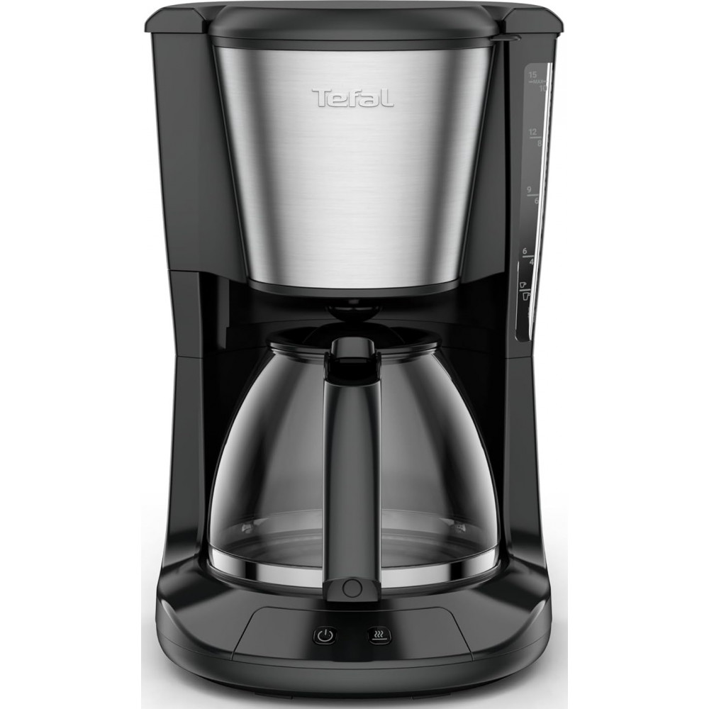 Кавоварка Tefal крапельна Subito 1.25л, мелена, чорно-сріблястий