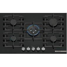 Варильна поверхня Bosch газова на склі, 75см, чавун, чорний Варильна поверхня Bosch газова на склі, 75см, чавун, чорний