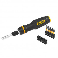 Викрутка DeWalt FULL FIT Telescoping, 10 насадок, руків'я двокомпонентне, 25-50мм, 10 біт, SL,PH,SQ
