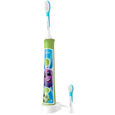 Щітка зубна електр. Philips, Sonicare For Kids, 62т. колив/хв, насадок-2, світло-зелений