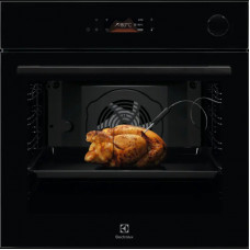 Духова шафа Electrolux електрична, 72л, A+, пара, дисплей, конвекція, ф-ція пароварки, телескопічні напрямні, чорний