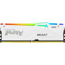 Пам'ять ПК Kingston DDR5 16GB 5200 FURY Beast  RGB XMP Білий