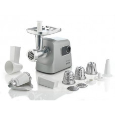 М'ясорубка Gorenje, 2500Вт, 2.8кг/хв, 3 решітки, насадка для ковбас, кеббе, шнековий соковидавлювач, 3 терки, пластик/метал, нерж М'ясорубка Gorenje, 2500Вт, 2.8кг/хв, 3 решітки, насадка для ковбас, кеббе, шнековий соковидавлювач, 3 терки, пластик/метал, нерж