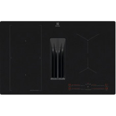 Варильна повверхня Electrolux індукційна, 80см, розширена зона, вбудована витяжка, чорний матовий