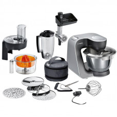 Кухонна машина Bosch, 1000Вт, чаша-метал, корпус-метал+пластик, насадок-11, сірий