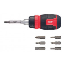 Викрутка Milwaukee, 8 насадок, руків'я двокомпонентне, PH,PZ,T,SL