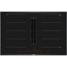 Варильна поверхня Bosch індукційна, 75см, вбудована витяжка, чорний