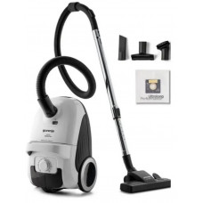 Пилосос Gorenje мішковий, 750Вт, конт пил -3л, HEPA, телескоп трубка, білий