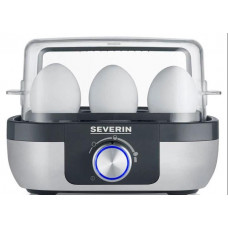 Яйцеварка Severin 420Вт, механічне керування, на 6 яєць, звуков., сигнал, пластик, сіро-чорний