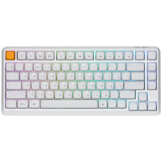 Клавіатура механічна Keychron J1 82Key, K pro Red, WL/BT/USB-A, QMK, Hot-swap, EN/UKR, RGB, білий