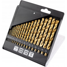 Набір свердел по металу GRAPHITE HSS TiN 1-10мм кейс 19шт