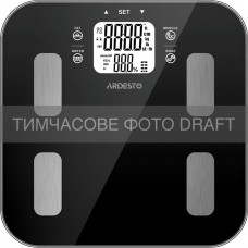 Ваги ARDESTO підлогові, 180кг, AAAx3 в комплекті, скло, чорні