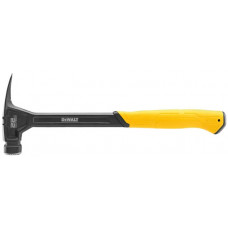 Молоток столярний DeWALT RIP-CLAW 624г 40.5см руків'я металеве гумове з прямим цвяходером, фрезерований бойок