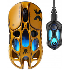 Миша GravaStar Mercury X Pro, 8K, BT/WL/USB-A, RGB, Battle-Worn Yellow